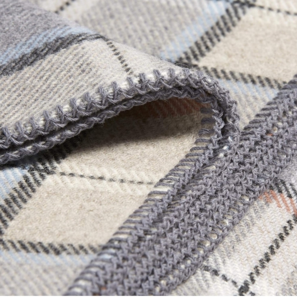 Pendleton Eco-Wise Pearl Plaid Washable 100% Wool Blanket, Twin 66" x 96" USA - Picture 2 of 16
